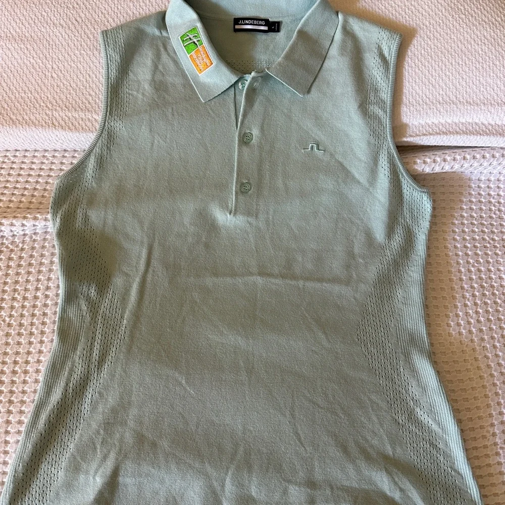 J.Lindeberg Mint Green Polo Shirt - Picture 1 of 3